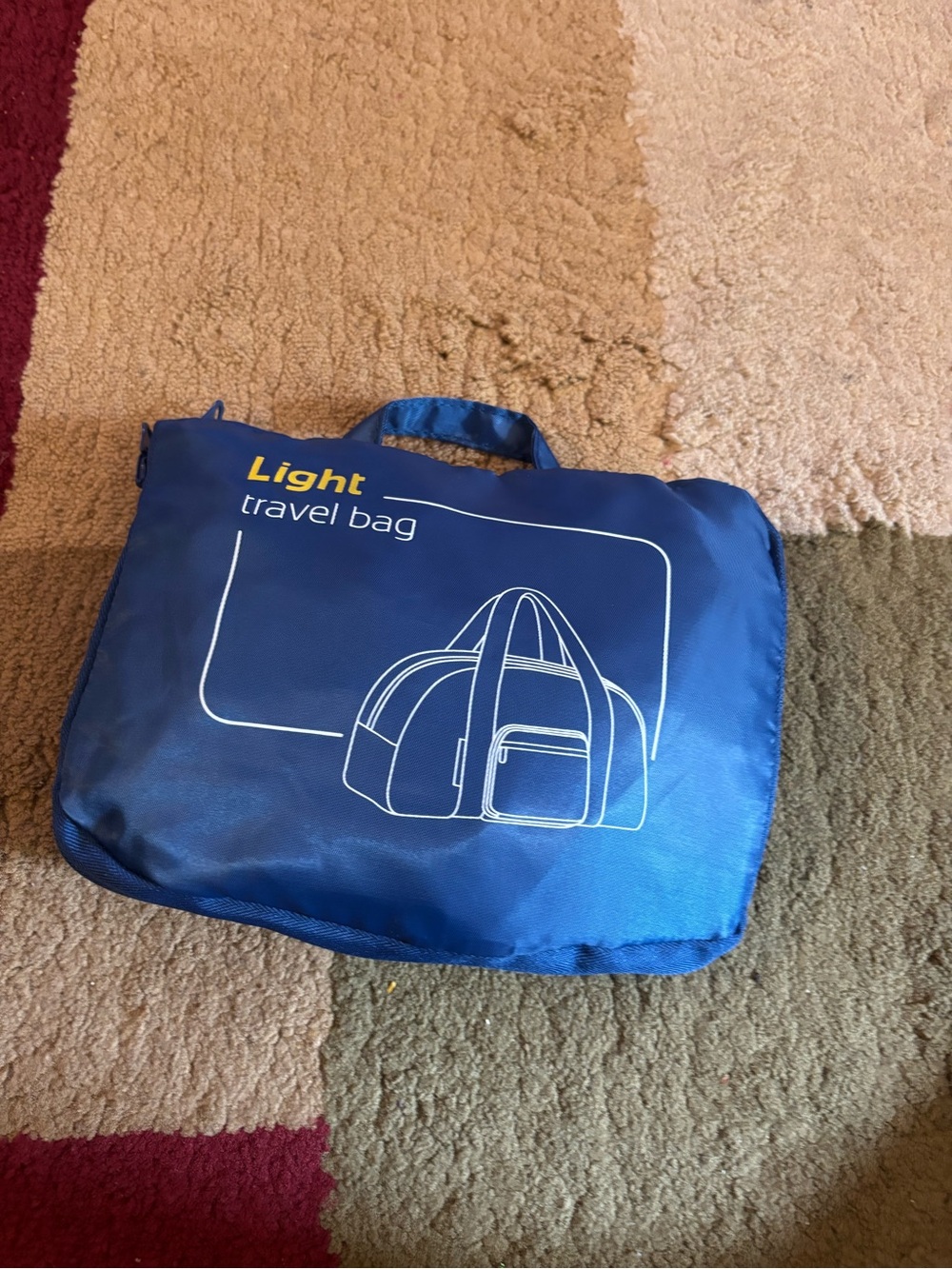 Light Travel Bag with Black Straps